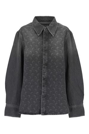 Moon Laser Gray Wash Denim Ls Shirt MARINE SERRE | USI035ACDEN0006GR90